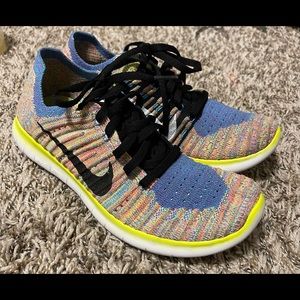 Size 7(38) - Nike Free Rn Flyknit Multicolor - 831070-102